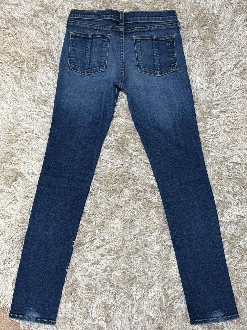 rag & bone JEAN Skinny Ankle Jeans 29 | Dark Wash Stretch Denim - Picture 8 of 12
